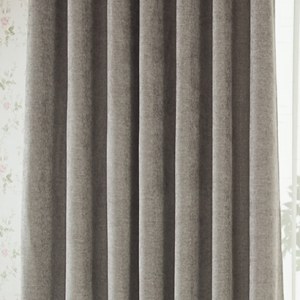 Elegant Plain Chenille Grey Curtain 1