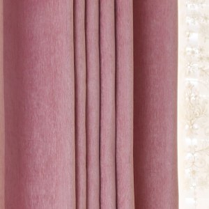 Plain Chenille 215 Pink Curtain 2