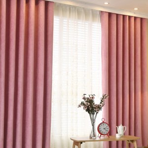 Plain Chenille 215 Pink Curtain 7