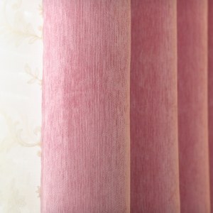 Plain Chenille 215 Pink Curtain 5