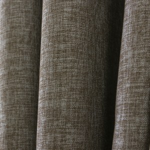 Regent Linen Style Dark Grey Curtain 2