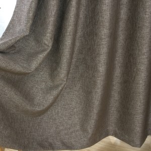 Regent Linen Style Dark Grey Curtain 3