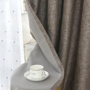 Regent Linen Style Dark Grey Curtain 4