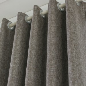 Regent Linen Style Dark Grey Curtain 6
