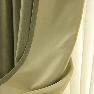 Regent Linen Style Olive Green Curtain 6