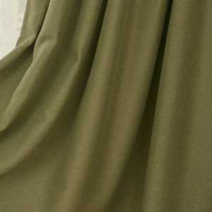 Regent Linen Style Olive Green Curtain 4