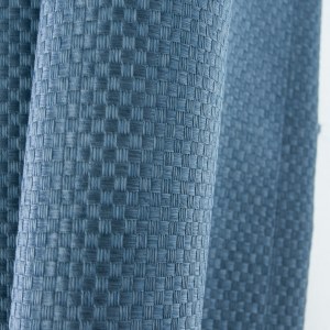 Royale Aegean Blue Linen Style Curtain 1