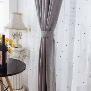 Royale Grey Linen Style Curtain 7