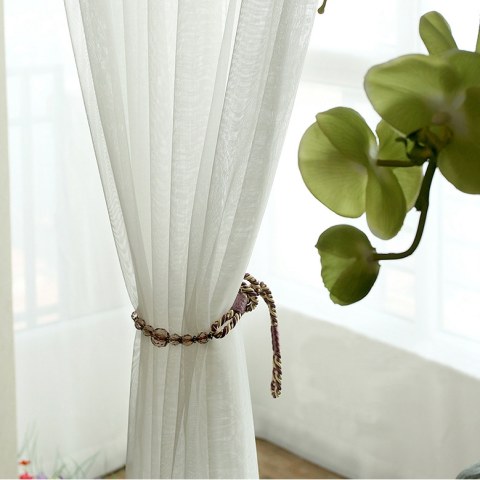 Sheer Curtain Touch of Sunshine Cream Voile Curtain 1