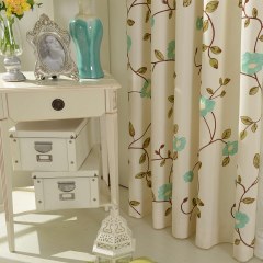 Floral Journey Sage Embroidered Curtain 6