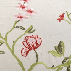 Fragrance Green Branch Embroidered Curtain