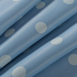 Classic Blackout Blue Polka Dot Curtain 6