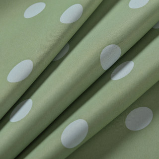 Classic Blackout Green Polka Dot Curtain 6