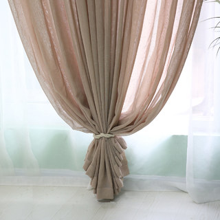 Notting Hill Mocha Luxury Voile Curtain
