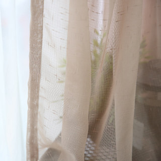 Notting Hill Mocha Luxury Voile Curtain 5