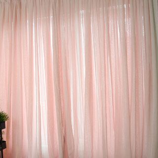 Notting Hill Pale Blush Pink Voile Curtains 4
