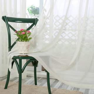 Notting Hill White Luxury Voile Curtain 5