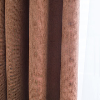 Absolute Blackout Terracotta Brown Curtain 5