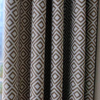 Brown Diamond Modern Geometric Curtain 6