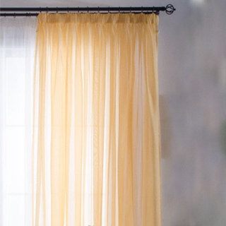 Smarties Champagne Yellow Soft Sheer Voile Curtain 3