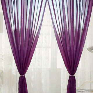 Smarties Purple Soft Sheer Voile Curtain 3