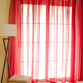 Smarties Red Soft Sheer Voile Curtain 2