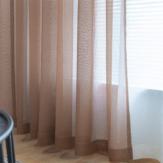Luxe Coffee Sheer Voile Curtain 4