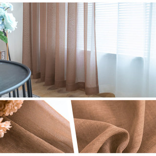 Luxe Coffee Sheer Voile Curtain 7