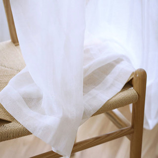 Another Fine Mesh White Shimmery Striped Voile Curtain 3