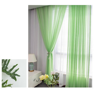 Luxe Lime Green Sheer Voile Curtain 4
