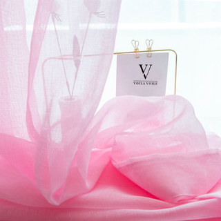 Luxe Pink Sheer Voile Curtain 3