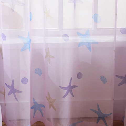 Starfish Baby Pink Sheer Voile Curtain 1