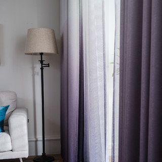 The Perfect Blend Ombre Purple Textured Sheer Voile Curtain 4