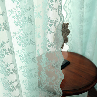 Lace Curtain Posey Pastel Green Net Curtains 5