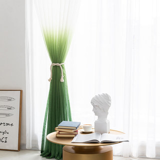 The Perfect Blend Ombre Jade Green Sheer Voile Curtain 2