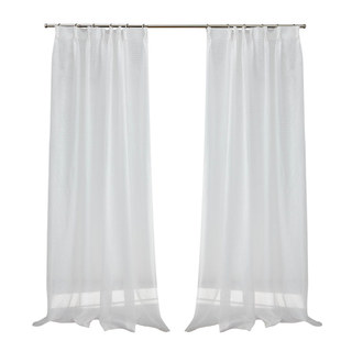 Tide Luxury Horizontal Striped White Voile Curtain 12