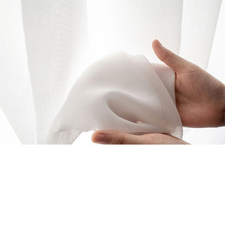 Illusion Detailed Texture White Sheer Voile Curtains 5