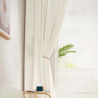 Fine Whipped Cream Off White Velvet Curtains 2