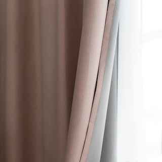 Herringbone Blush Pink 100% Blackout Curtain 14