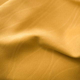 Rippled Waves Superthick Lemon Yellow Blackout Curtain 12