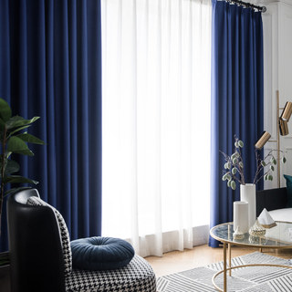 Superthick Navy Blue Blackout Curtain 4