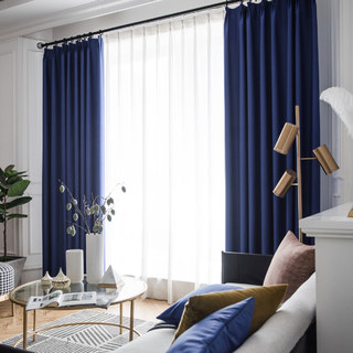 Superthick Navy Blue Blackout Curtain 6