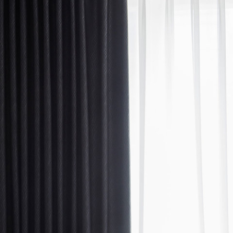 black blackout curtains