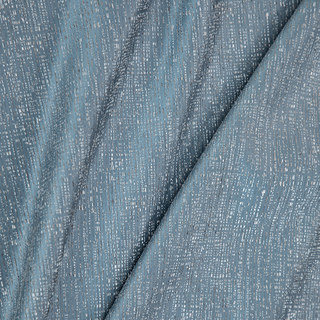 Metallic Fantasy Subtle Textured Striped Sparkling Shimmering Haze Blue Curtain