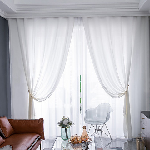 white sheer curtains