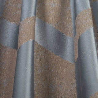 Great Gatsby Luxury Art Deco Greyish Blue Chevron Curtain 3