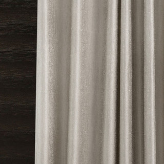 Metallic Fantasy Subtle Textured Striped Sparkling Shimmering Champagne Silver Curtain