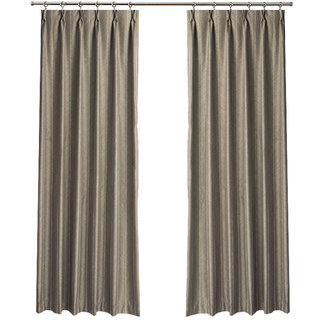 New Look Luxury Art Deco Herringbone Light Brown Taupe & Gold Sparkle Curtain 3
