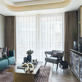 New Look Luxury Art Deco Herringbone Light Brown Taupe & Gold Sparkle Curtain 5
