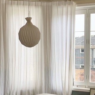 Provencal Style Pure Flax Linen Ivory White Heavy Semi Sheer Curtain 2